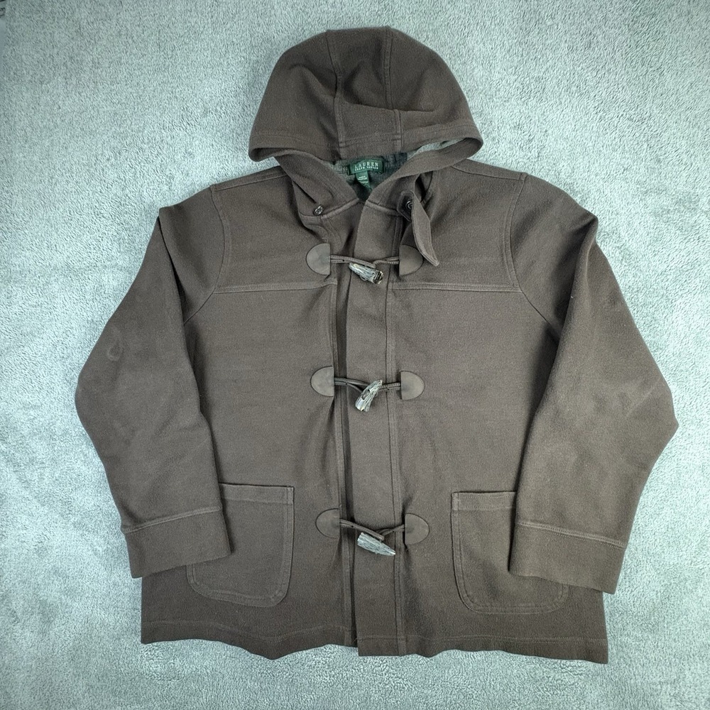Women's Brown Ralph Lauren Jacket COAT Loop Horn Toggles Size XL